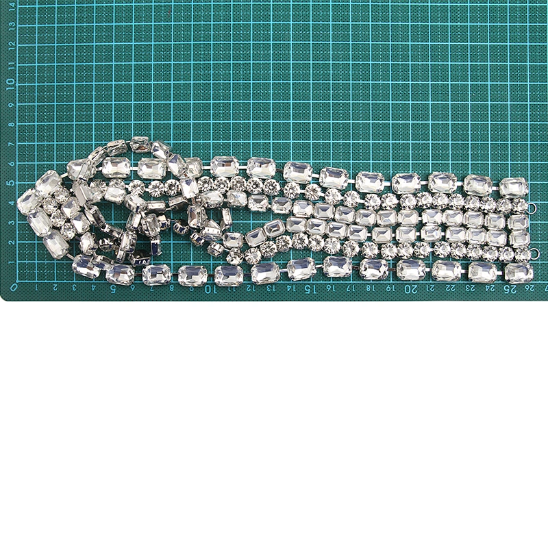 Wholesale Women Evening Party Dress Rhinestone Chain Trim crystal chain trim apparel Accessories