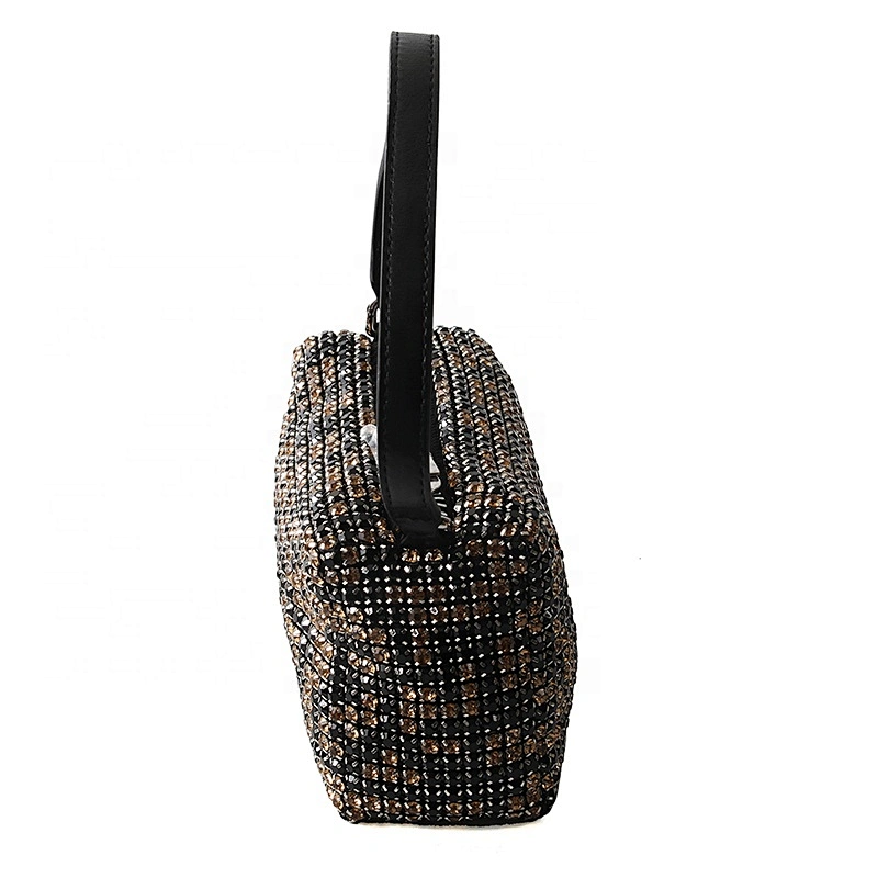 Hot style new American and American evening bag hand bag soft bag diagonal cross party fashion rhinestone