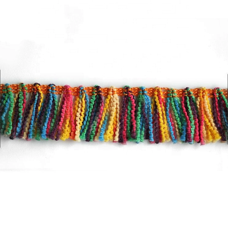 Various colors tassels trim for garment