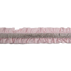 Wholesale Rhinestone by  Shoes Slippers Sandals Accessories upper for sandal women Cotton lace trim