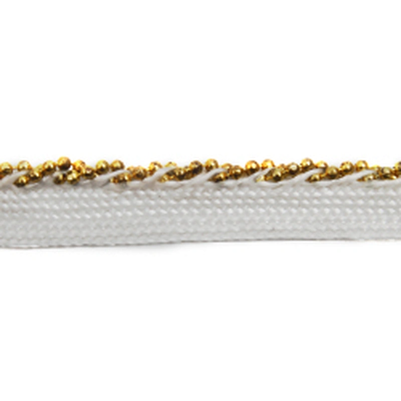 Wholesale Chain lace trim beaded 0.8 cm Sew-On lace trim Lace trimmings for clothes  Accessories Copper