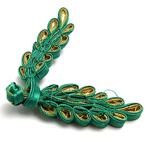 Chinese knot button frog closure Golden classical hand-made clothing qipao plate button custom clothing accessories decoration