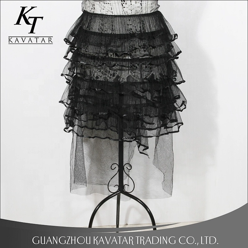 Multiple Layers Black Mesh Fabric For Dress