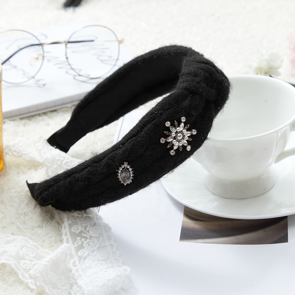 wholesale hair accessories girls rhinestone pearl Hair band fashion Customize designer hairband women headband