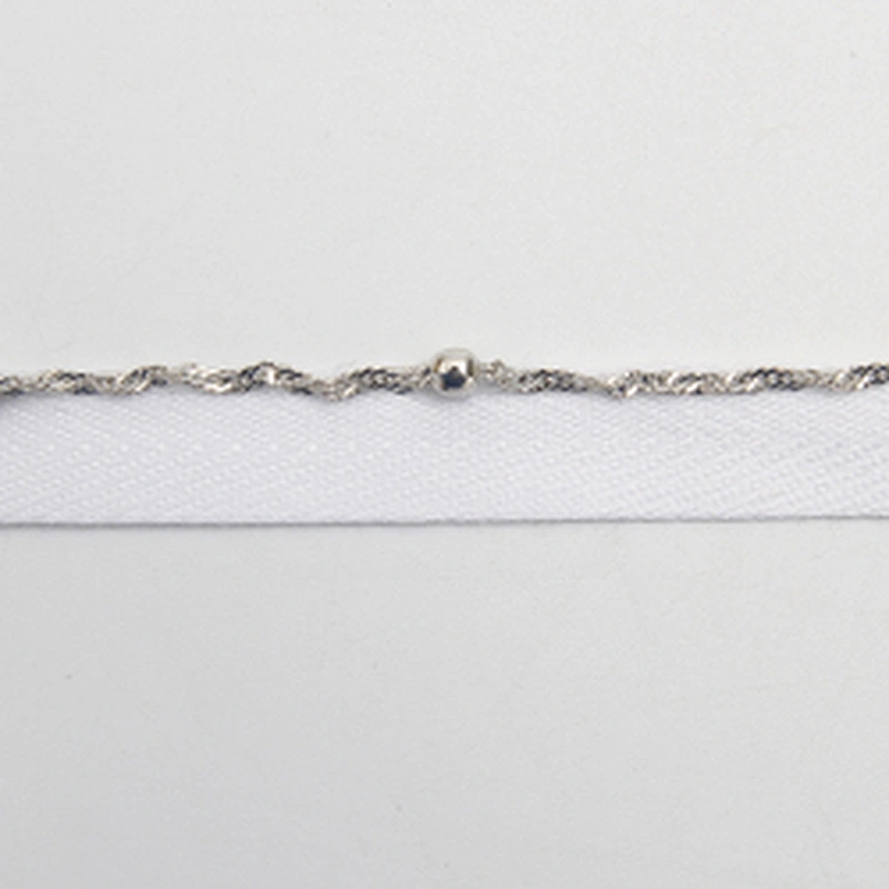 Wholesale Chain lace trim beaded 1.1 cm Sew-On lace trim Woven herringbone tape lace trimmings for clothes