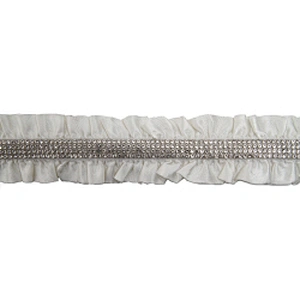 Wholesale Rhinestone by  Shoes Slippers Sandals Accessories upper for sandal women Cotton lace trim