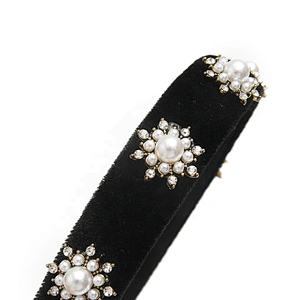 Manufacturers direct European and American style black winter hairband retro street ring hair accessories