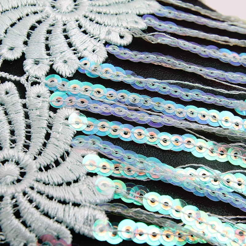 Factory supplies water - soluble bead embroidery clothing accessories lace embroidery fabric sequins decoration