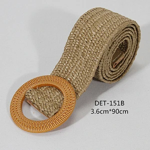 Wholesale 35 inches Stretchy Woven Fabric Waist Belt for Women