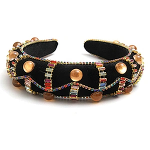 wholesale rhinestone hair band sponge flannel creative fluffy fashion girls hair band hair band women baroque