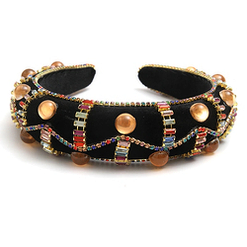 wholesale rhinestone hair band sponge flannel creative fluffy fashion girls hair band hair band women baroque