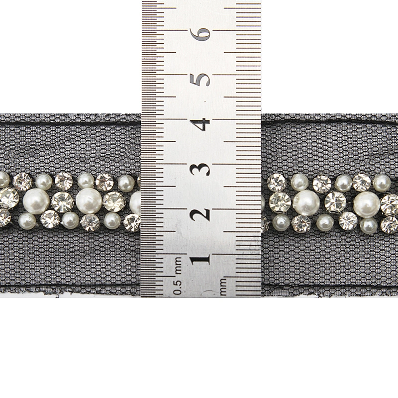 kavatar  wholesale new Handmade Bead lace Embroidered Tulle Trim wedding with Accessories Beads Crystals & Rhinestones