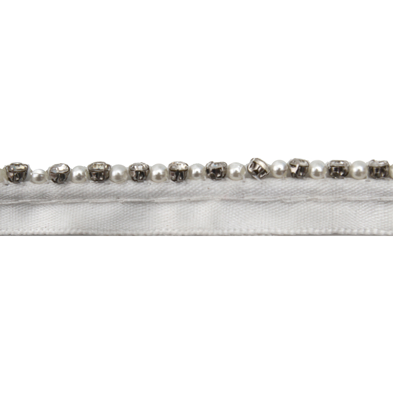kavatar  wholesale new Handmade Bead lace Embroidered Tulle Trim wedding with Accessories Beads Crystals & Rhinestones
