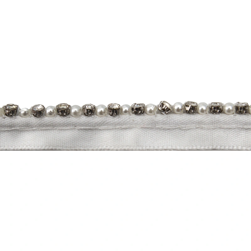 kavatar  wholesale new Handmade Bead lace Embroidered Tulle Trim wedding with Accessories Beads Crystals & Rhinestones