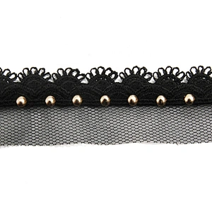 Wholesale 2.7cm Size Studs trim ribbon diy handmade costume dress sewing bead lace trim Design Rivets Trims