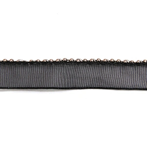 Wholesale Chain lace trim Beaded 1.3 cm Sew-On lace trim Polyester net mesh Lace trimmings for clothes  Accessories