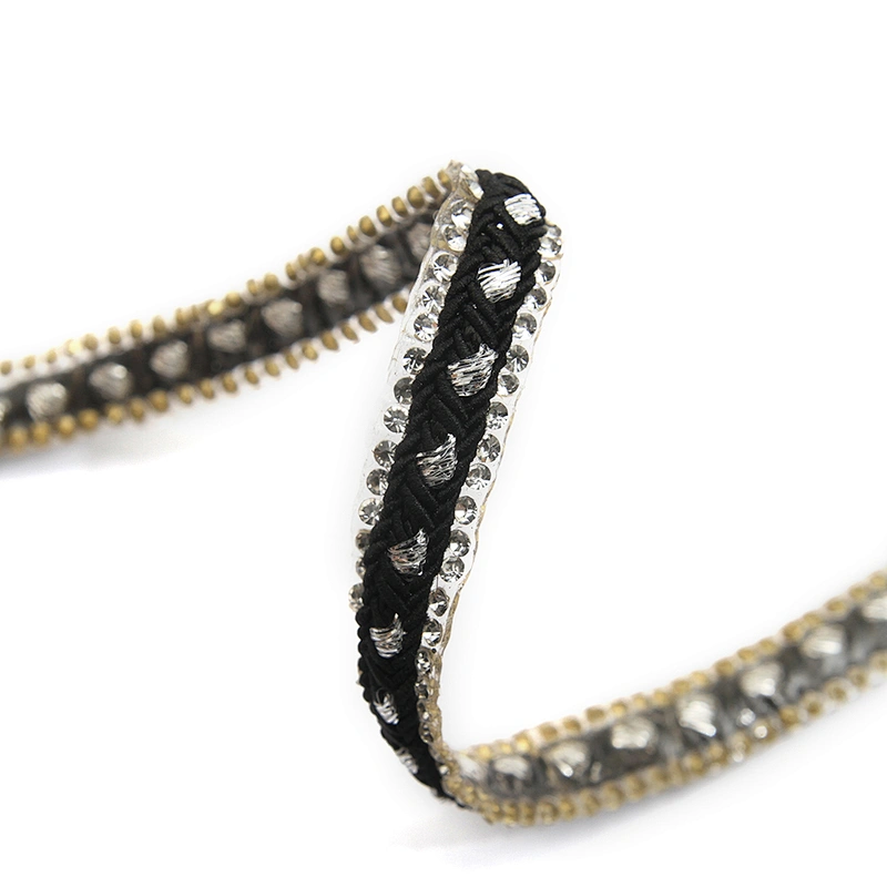 wholesale hot fix tape with rhinestone hot fix trimming chain glitter trim for DIY garment dresses Accessories