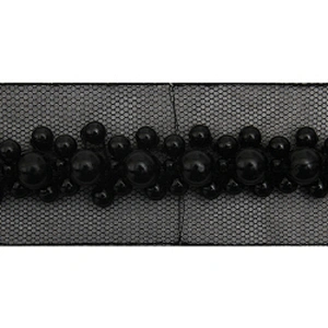 kavatar  wholesale new Handmade Bead lace Embroidered Tulle Trim wedding with Accessories Beads Crystals & Rhinestones