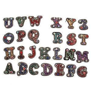 Christmas Cherry Flower Decorative Sew on Rhinestone Beaded Patches Wholesale patches for clothing