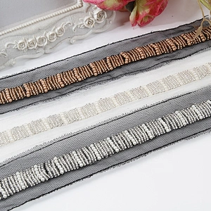 beaded trim by the yard for dresses rhinestone beaded glass trim