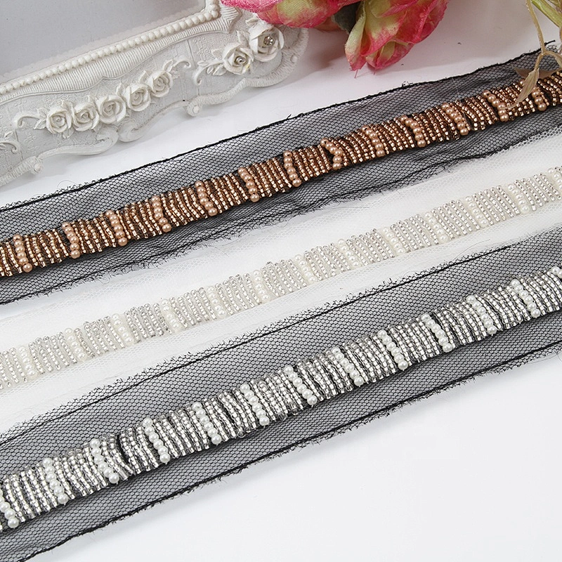 beaded trim by the yard for dresses rhinestone beaded glass trim