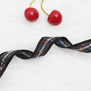 Copper Studs beaded ribbon trim fabric diy handmade costume dress sewing Design Rivets Trims
