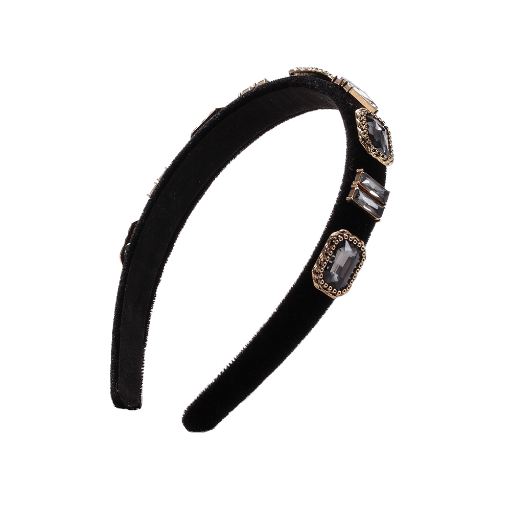 Headbands for women 2020  winter vintage fuzz headband  ,Hair band wholesale Baroque rhinestone party fashion hair band