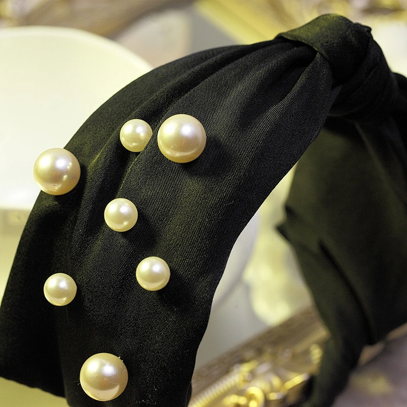 European and Korean beauty simple fashion pearl hairband, web celebrity fashion style headband hair accessories