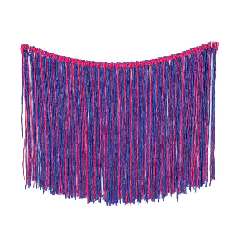 Fashion new design colorful long tassel fringe trim for dress
