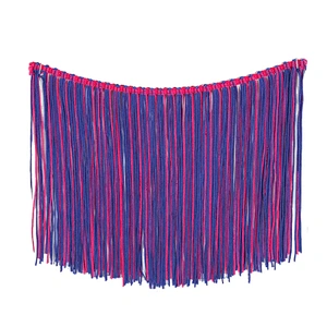 Fashion new design colorful long tassel fringe trim for dress