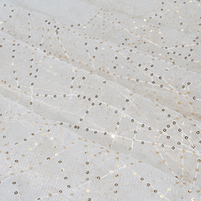 Kavatar Wholesale Customized Glitter Bling Velvet Fringe Sequin Fabric african lace fabrics