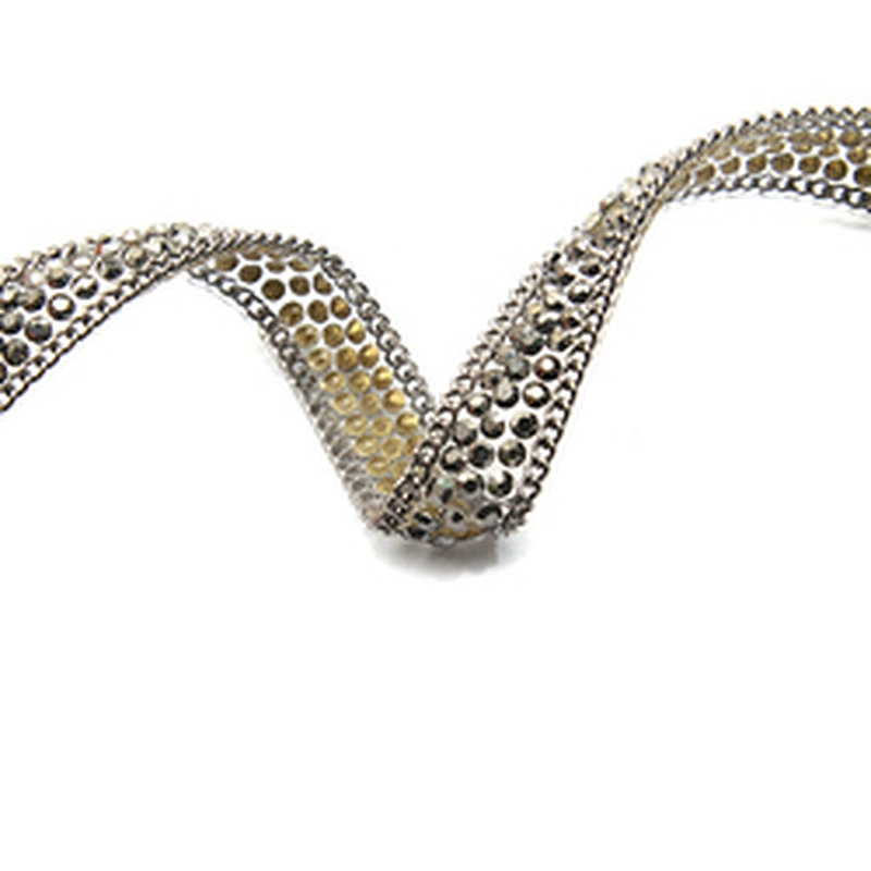 wholesale hot fix tape with rhinestone hot fix trimming chain glitter trim for DIY garment dresses Accessories