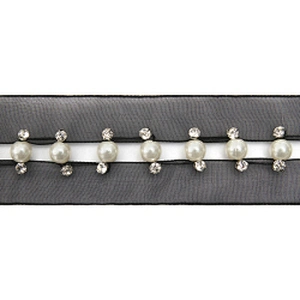 kavatar  wholesale new Handmade Bead lace Embroidered Tulle Trim wedding with Accessories Beads Crystals & Rhinestones