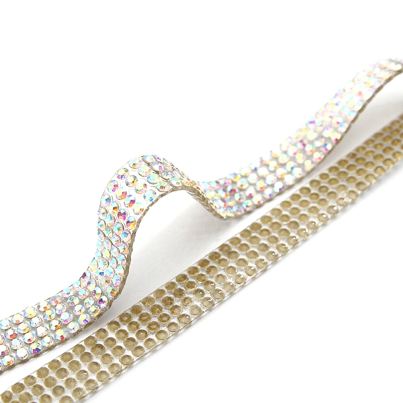 wholesale hot fix tape with rhinestone hot fix trimming chain glitter trim for DIY garment dresses Accessories