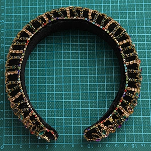 Handmade Glitter Crystal Rhinestone Wide designer headbands and durags Hairbands hair accessories headband