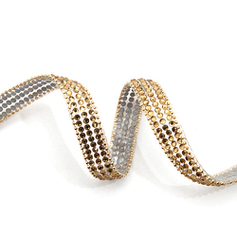 wholesale hot fix tape with rhinestone hot fix trimming chain glitter trim for DIY garment dresses Accessories