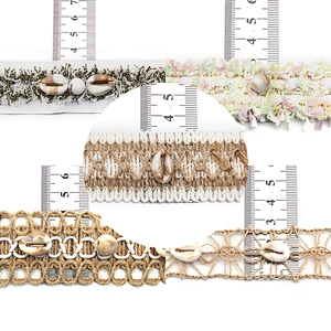 Shell shape Wholesale Personalized Multi lace trim pearl Embroidery Ribbon Cotton Ribbon trims and garment accessories