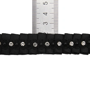 kavatar  wholesale new Handmade Bead lace Embroidered Tulle Trim wedding with Accessories Beads Rhinestones