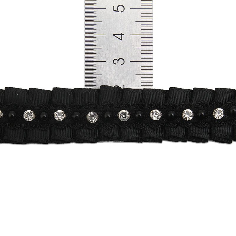 kavatar  wholesale new Handmade Bead lace Embroidered Tulle Trim wedding with Accessories Beads Rhinestones