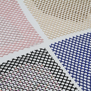 wholesale crystal  design rhinestone fabric mesh fashion  lace Letter Tiktok pattern with nude mesh flat back for clothing