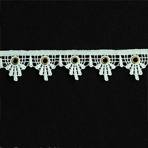 Fashion styles cotton lace trim cotton eyelet lace trim Eyelet belt