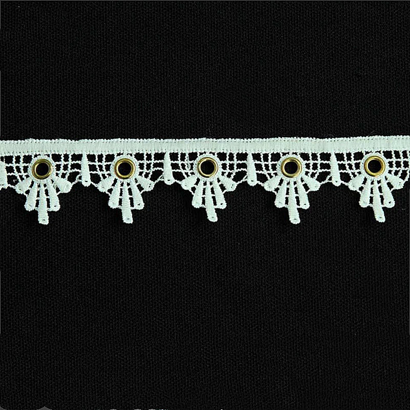 Fashion styles cotton lace trim cotton eyelet lace trim Eyelet belt