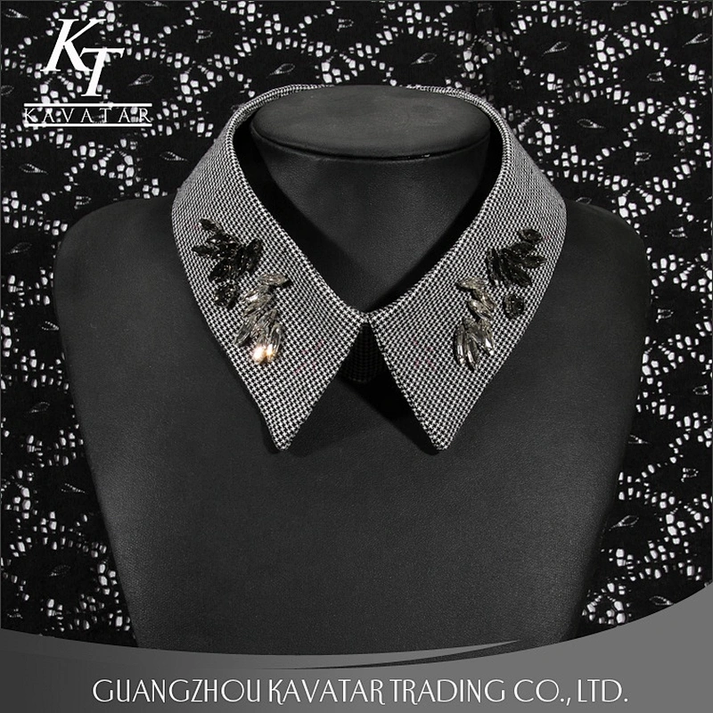 Fashion Grid Style Collar Design With Claw Rhinestone