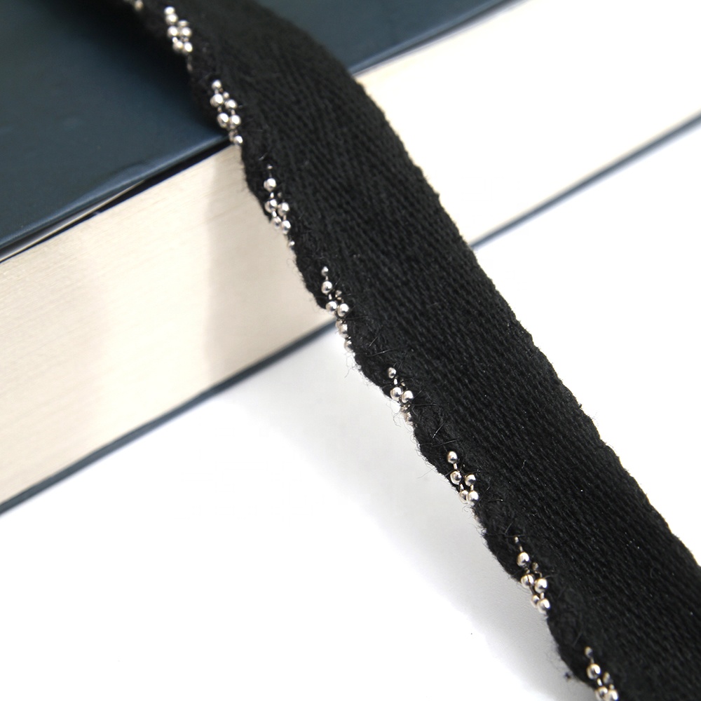 Wholesale Chain lace trim Beaded 1.5 cm Sew-On Trimming ribbon Design herringbone tape trims for clothing
