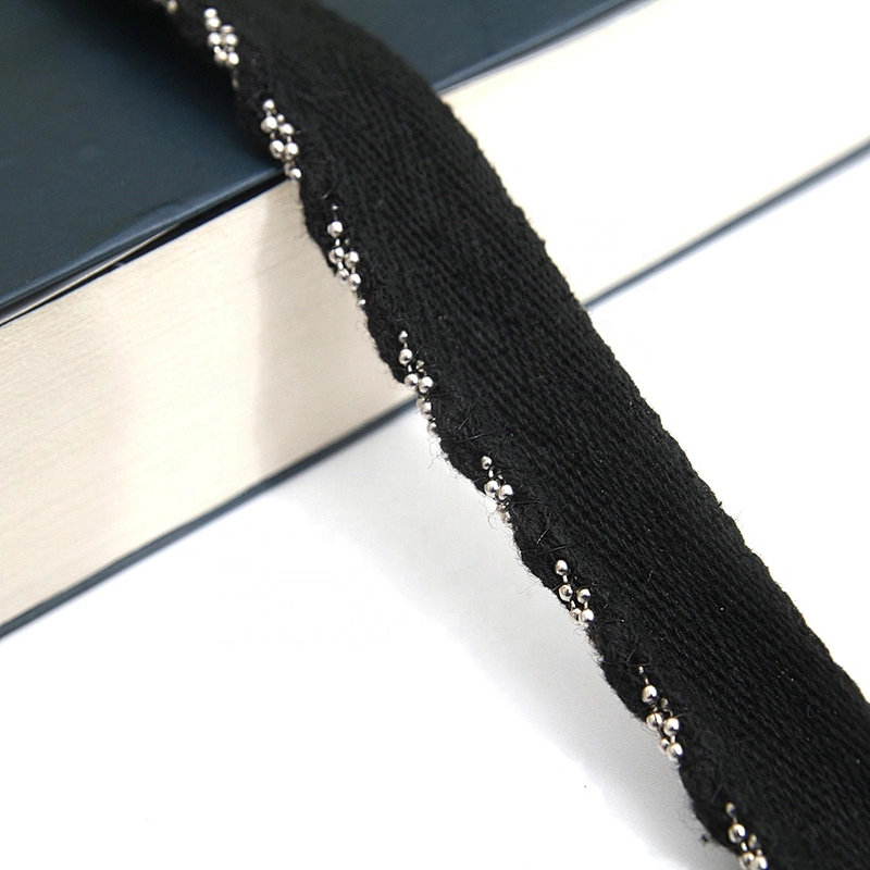 Wholesale Chain lace trim Beaded 1.5 cm Sew-On Trimming ribbon Design herringbone tape trims for clothing