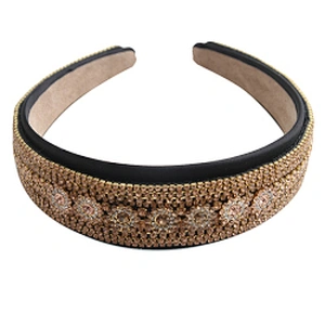 fashion headbands with rhinestones Wholesale JET MIXED CRYSTAL Topaz rhinestone chain Headband Hairbands DESIGNER HEADBANDS