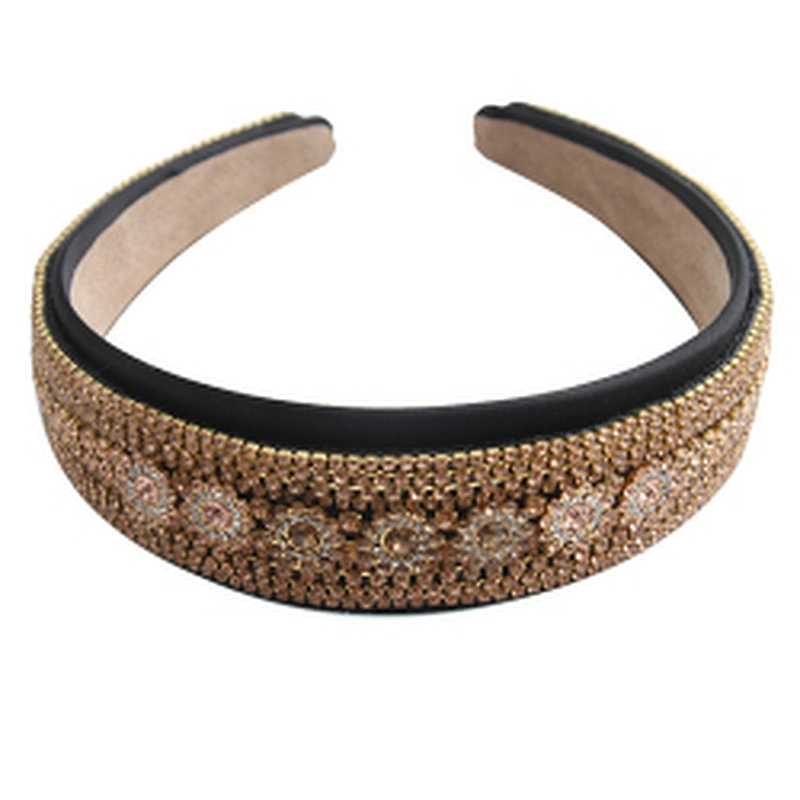 fashion headbands with rhinestones Wholesale JET MIXED CRYSTAL Topaz rhinestone chain Headband Hairbands DESIGNER HEADBANDS