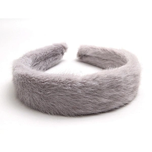 Factory sells colorful hair plush tie elastic creative fluffy fashion hair hoop woman hairband girls headbands fur headband