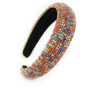 Spot supply rhinestone hair band elastic creative fluffy fashion girls  hair band ladies hair band baroque