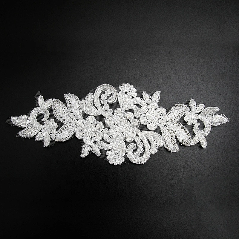 Christmas Cherry Flower Decorative Sew on Rhinestone Beaded Patches Wholesale patches for clothing